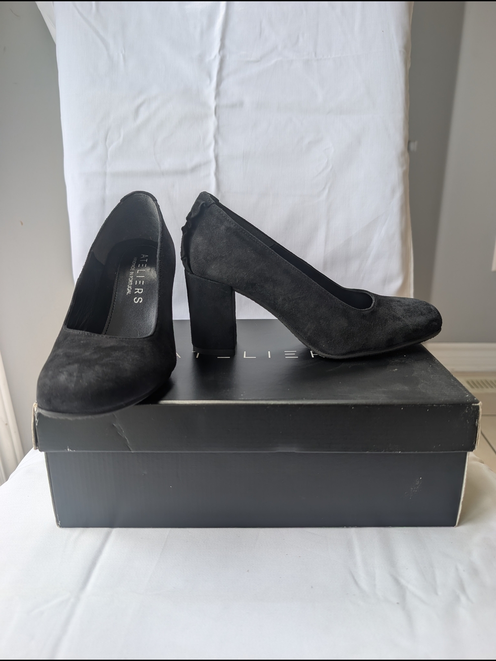 Ateliers Shira Suede Block Heeled Shoe
